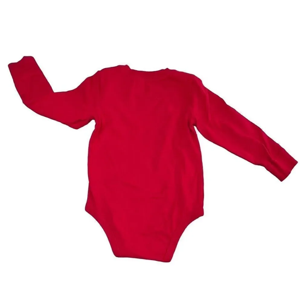 Oshkosh B'gosh Red Elf in Training Christmas Bodysuit One Piece Outfit 24 months